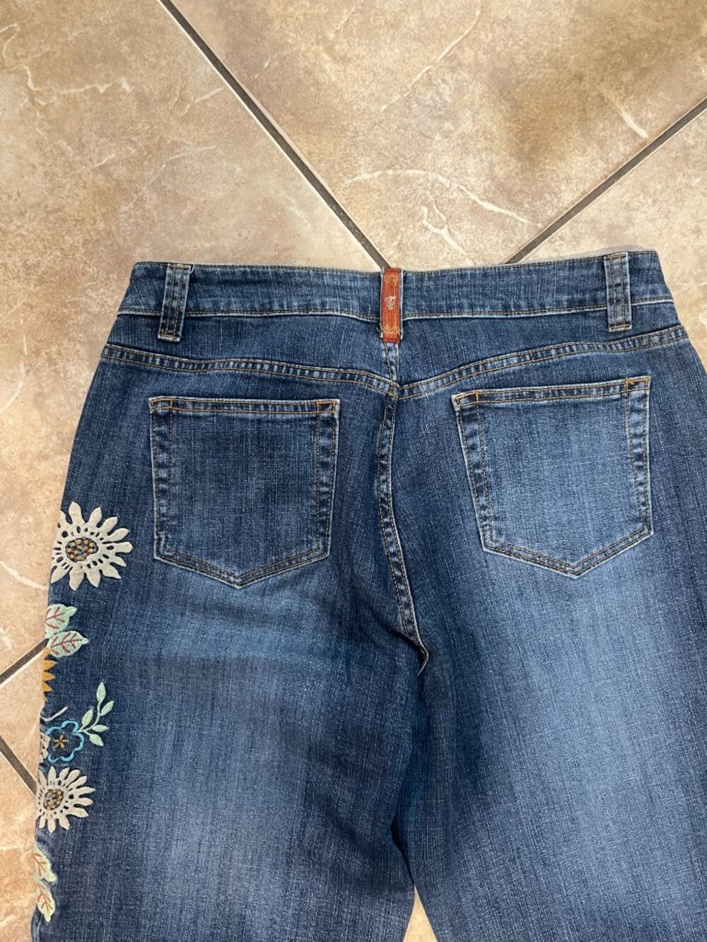 MU Jeans Y2K Embroidered Bootcut Jeans Size 18 32" Inseam - Picture 5 of 11